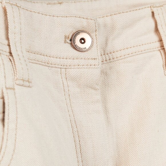 Brunello Cucinelli SS/20 Cream Monili-Bead Distress-Cuff Jeans - Picture 9 of 13